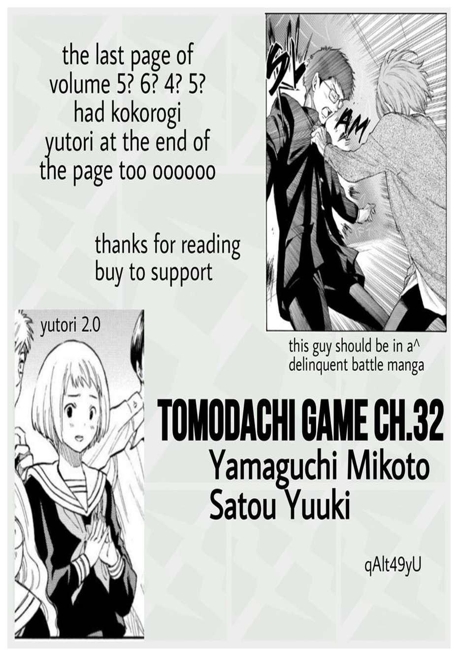 Tomodachi Game Chapter 32 Gambar 35