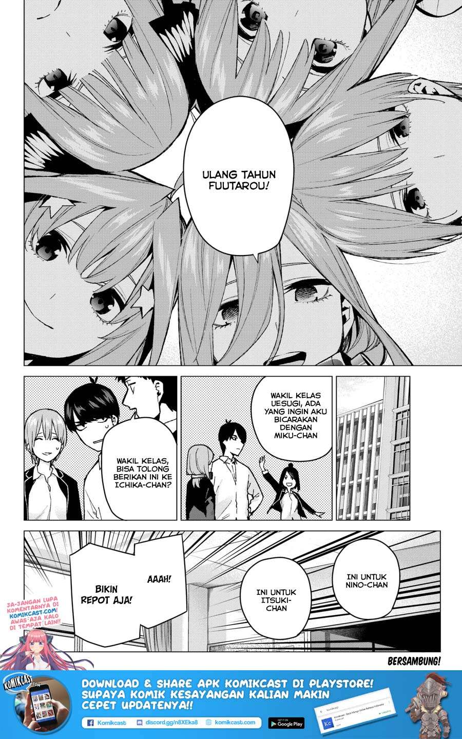 Go-toubun no Hanayome Chapter 70 Gambar 22