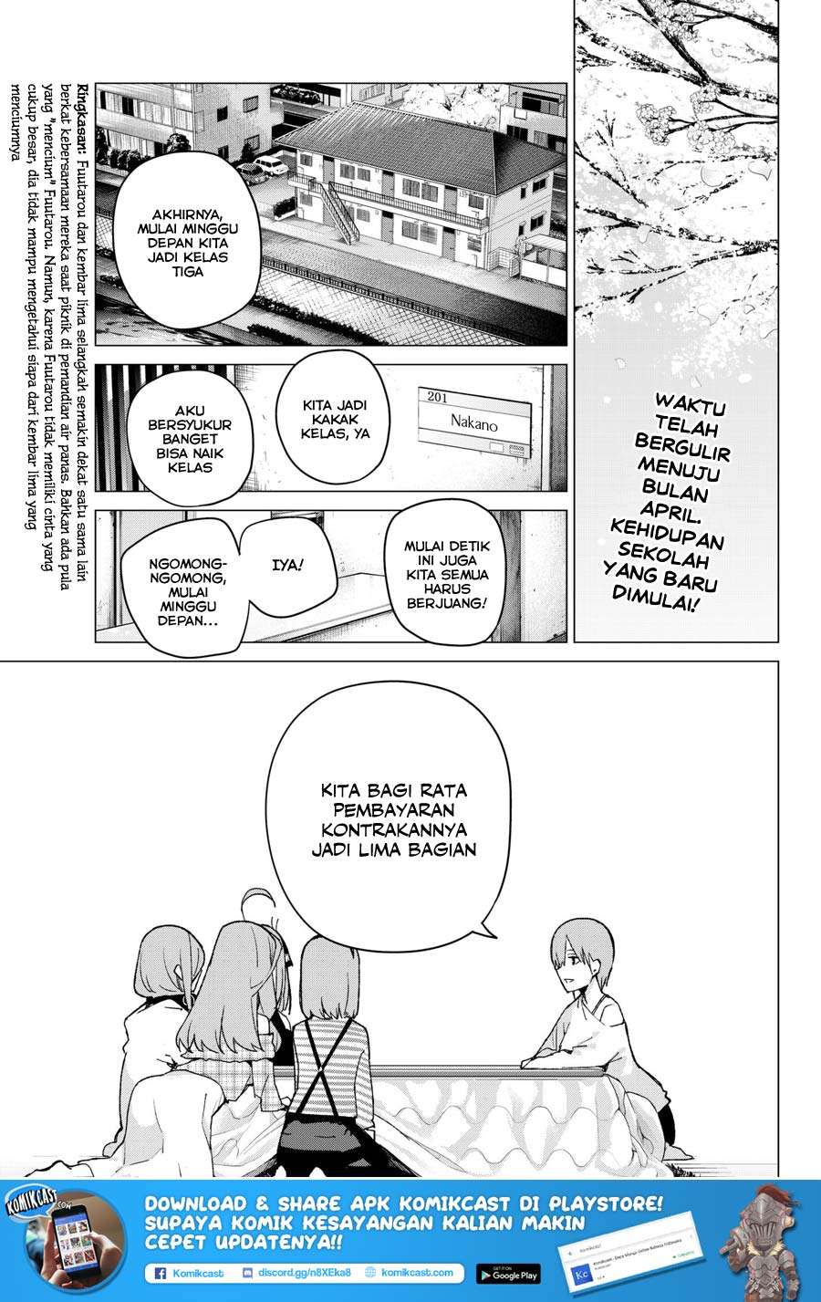 Go-toubun no Hanayome Chapter 69 Gambar 5