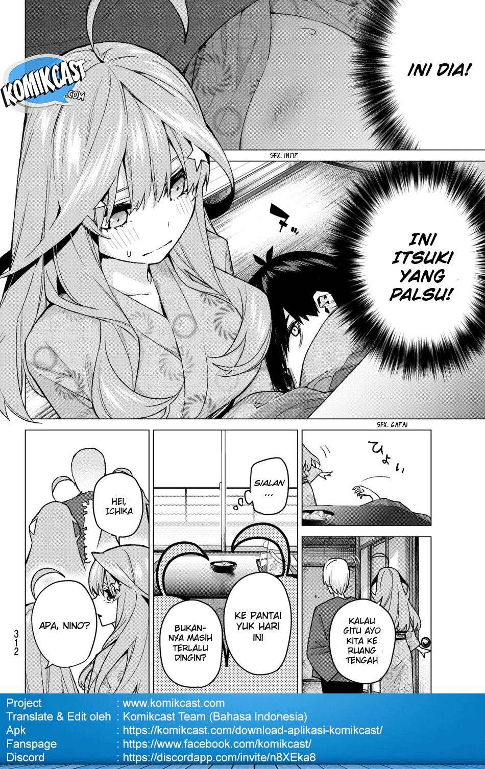 Go-toubun no Hanayome Chapter 64 Gambar 13