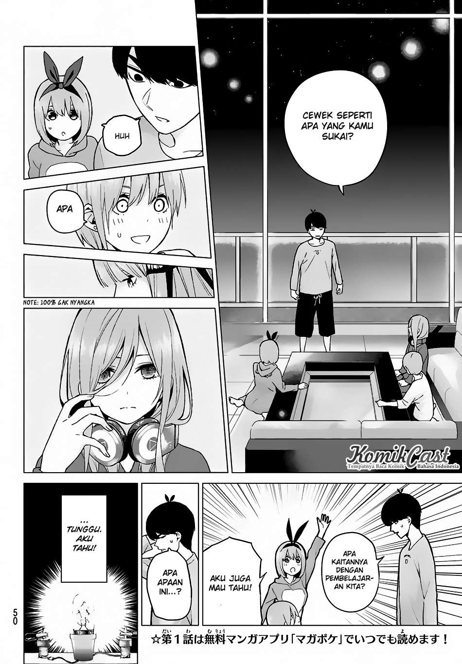 Go-toubun no Hanayome Chapter 17 Gambar 5