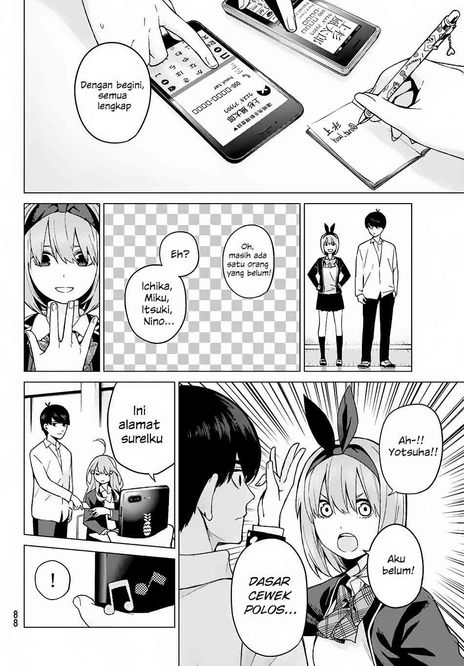 Go-toubun no Hanayome Chapter 13 Gambar 13