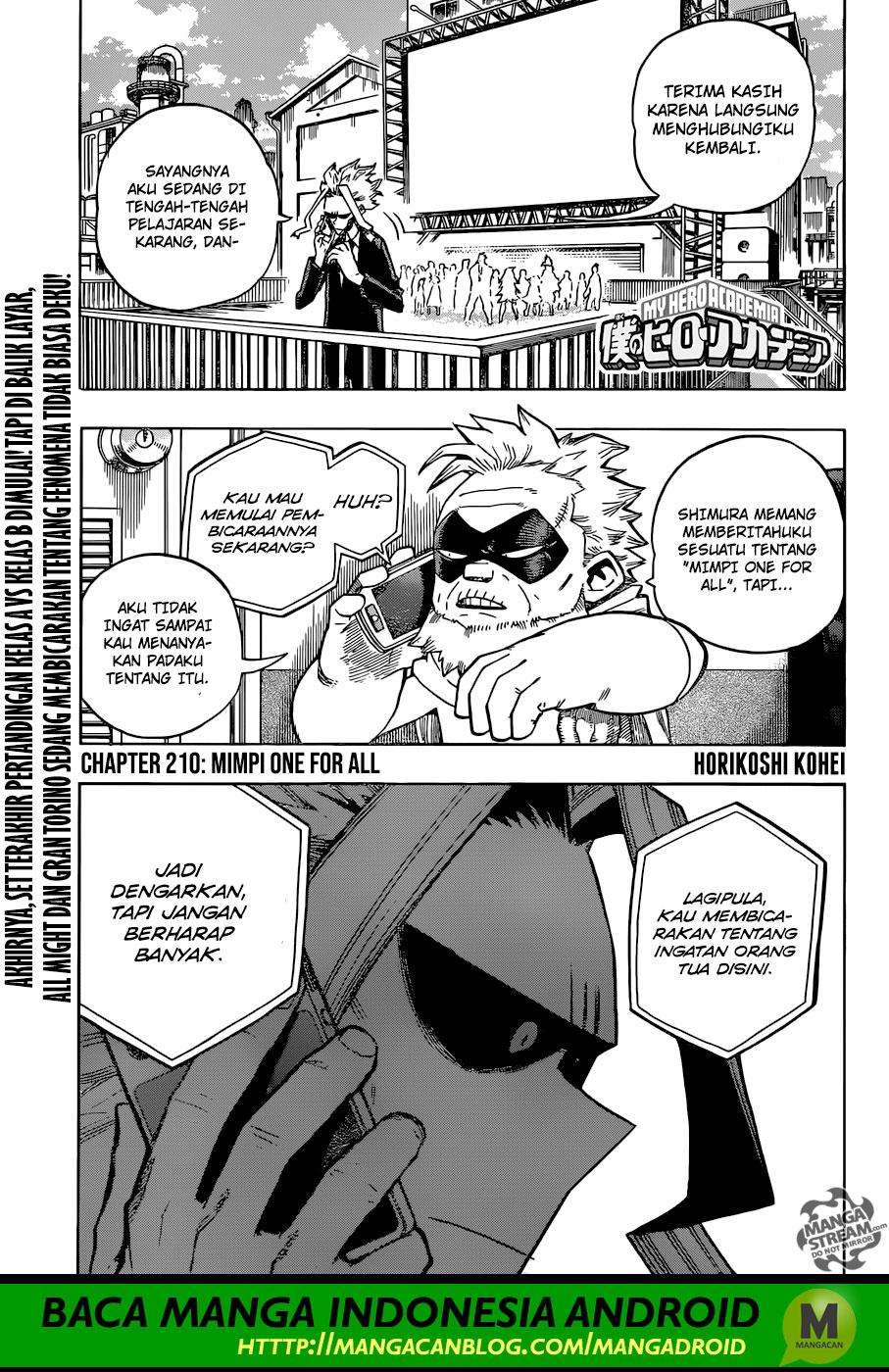 Baca Komik Boku no Hero Academia Chapter 210 Gambar 1