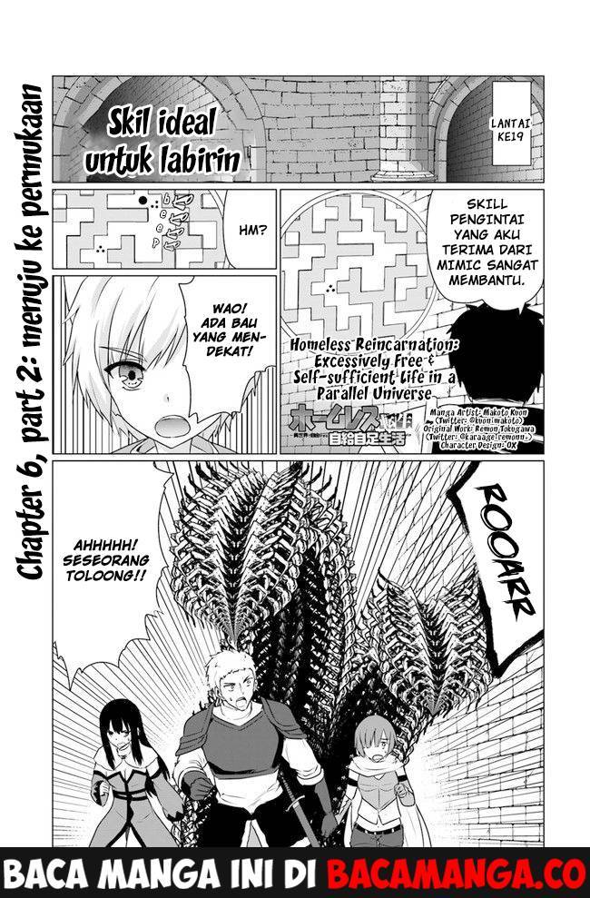 Baca Komik Homeless Tensei: Isekai De Jiyuu Sugiru Majutsu Jisoku Seikatsu Chapter 6.2 Gambar 1