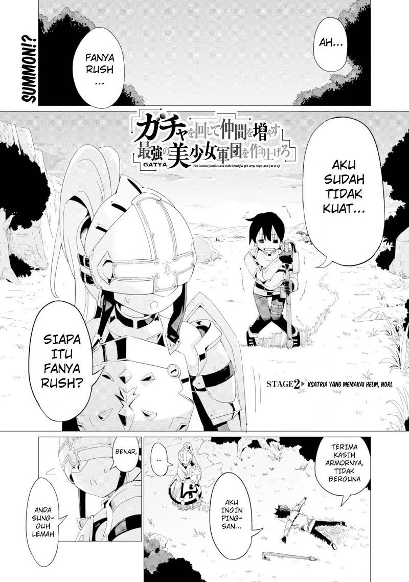 Baca Manga Gacha wo Mawashite Nakama wo Fuyasu Saikyou no Bishoujo Gundan wo Tsukuriagero Chapter 2 Gambar 2