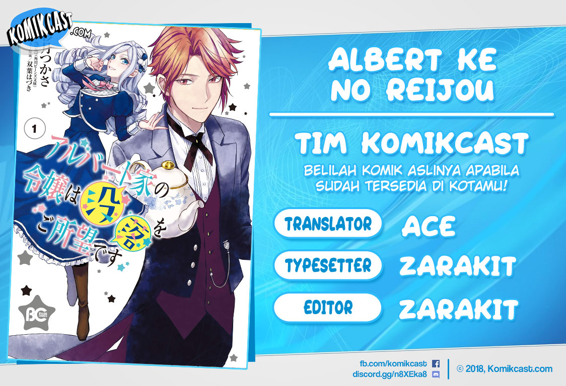 Baca Komik Albert Ke no Reijou wa Botsuraku wo go Shomou desu Chapter 4.1 Gambar 1