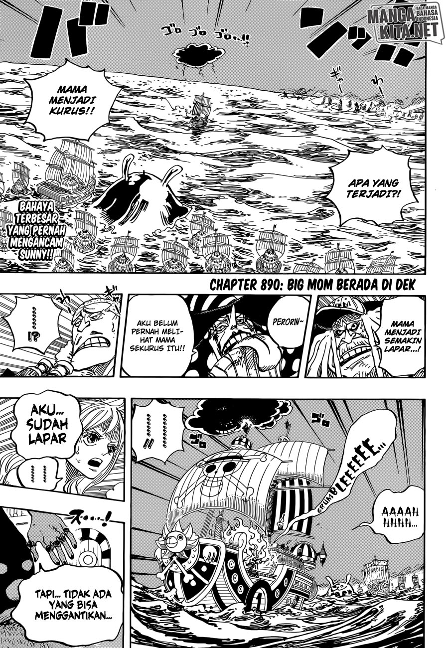 One Piece Chapter 890 Gambar 3