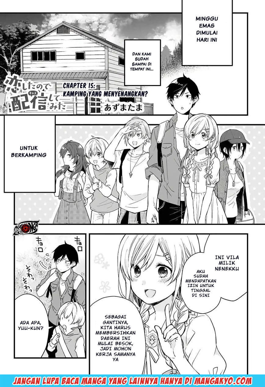 Baca Komik Koi Shita no de, Haishin Shite Mita Chapter 15 Gambar 1