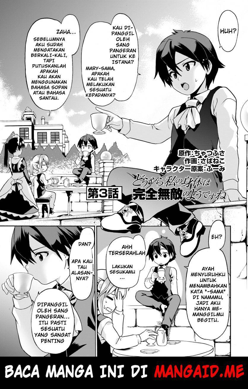 Baca Komik Douyara Watashi No Karada Wa Kanzen Muteki No You Desu Ne Chapter 3 Gambar 1