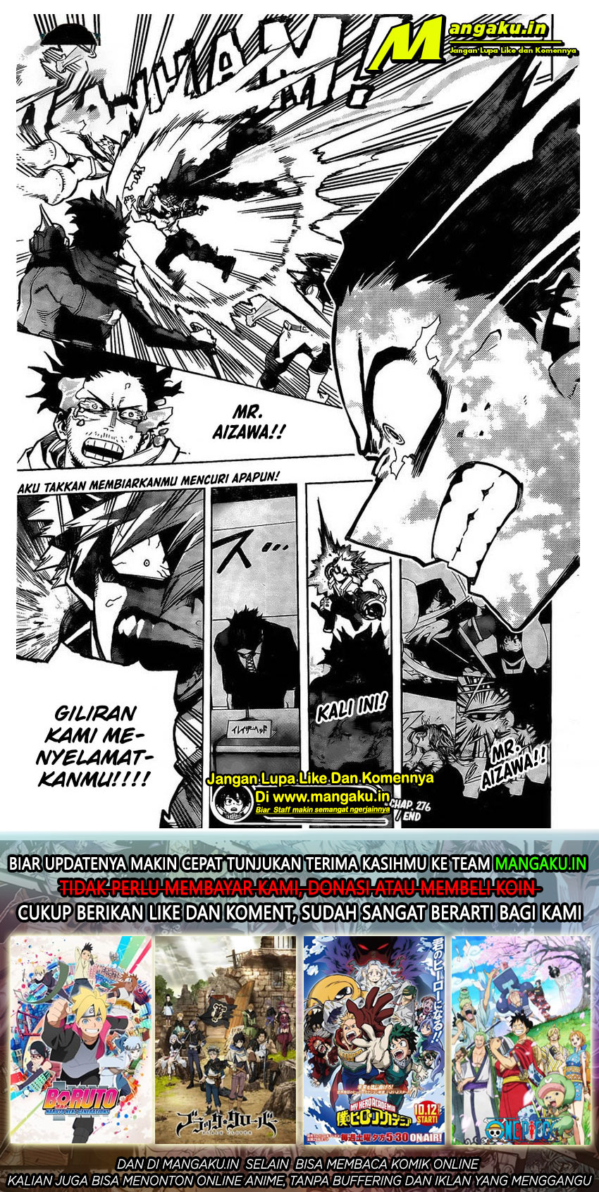 Boku no Hero Academia Chapter 276 Gambar 19