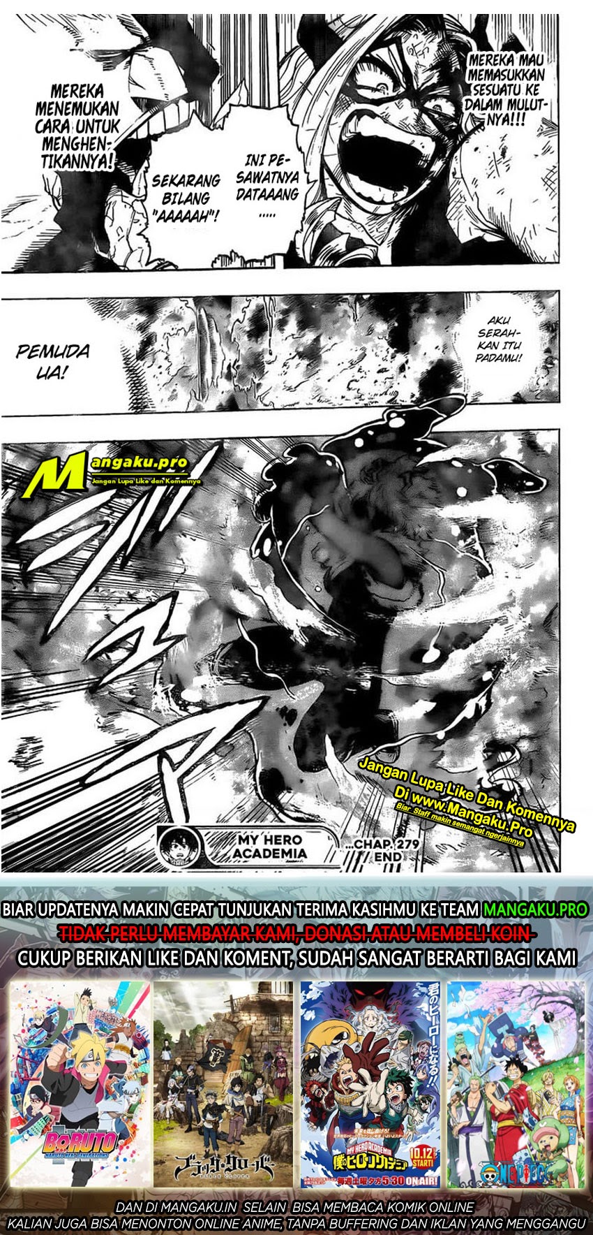 Boku no Hero Academia Chapter 279 Gambar 18