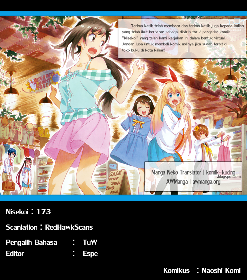 Nisekoi Chapter 173 Gambar 20