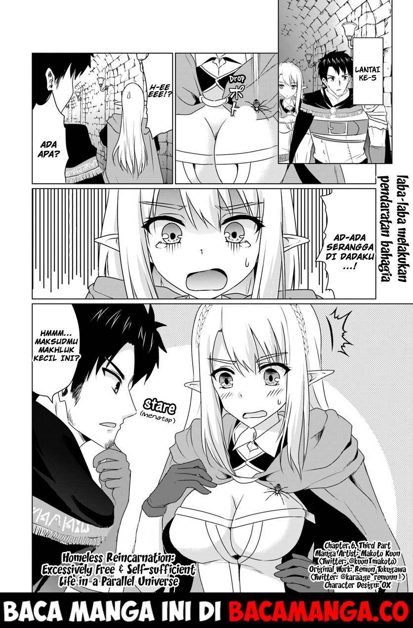 Baca Komik Homeless Tensei: Isekai De Jiyuu Sugiru Majutsu Jisoku Seikatsu Chapter 6.3 Gambar 1