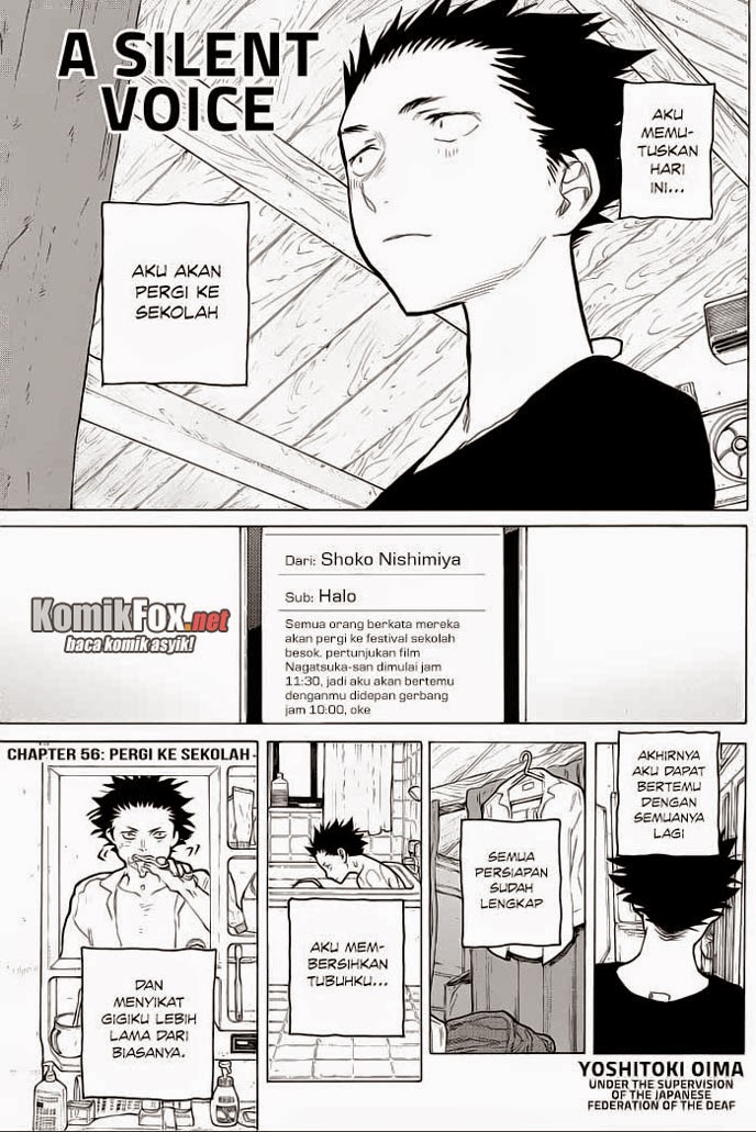 Baca Komik Koe no Katachi Chapter 56 Gambar 1