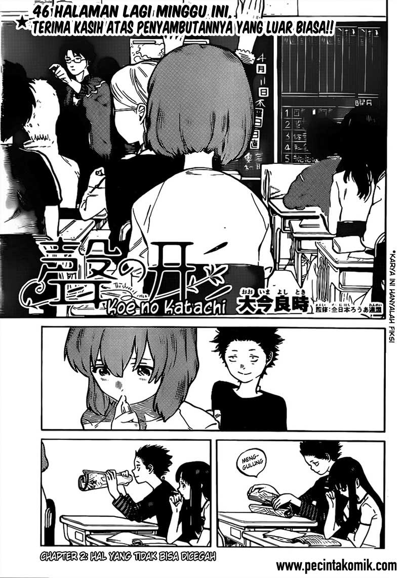 Koe no Katachi Chapter 2 Gambar 3