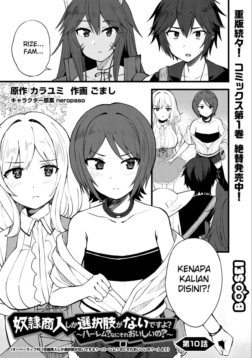 Baca Manga Dorei Shounin shika Sentakushi ga nai desu yo? ~Harem? Nani sore oishii no?~ Chapter 10 Gambar 2