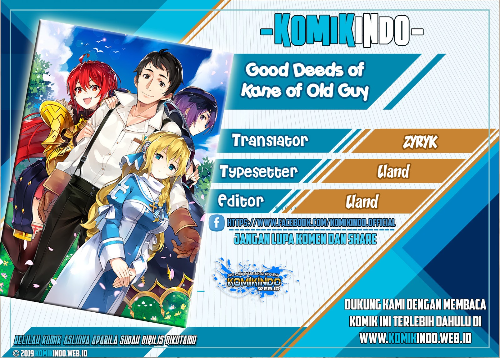 Baca Komik Good Deeds of Kane of Old Guy Chapter 1 Gambar 1