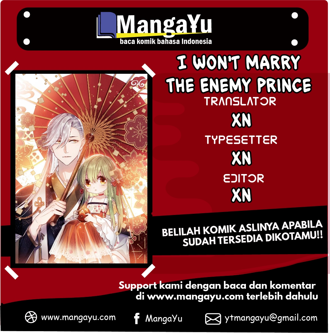 Baca Komik I Won’t Marry The Enemy Prince Chapter 1 Gambar 1