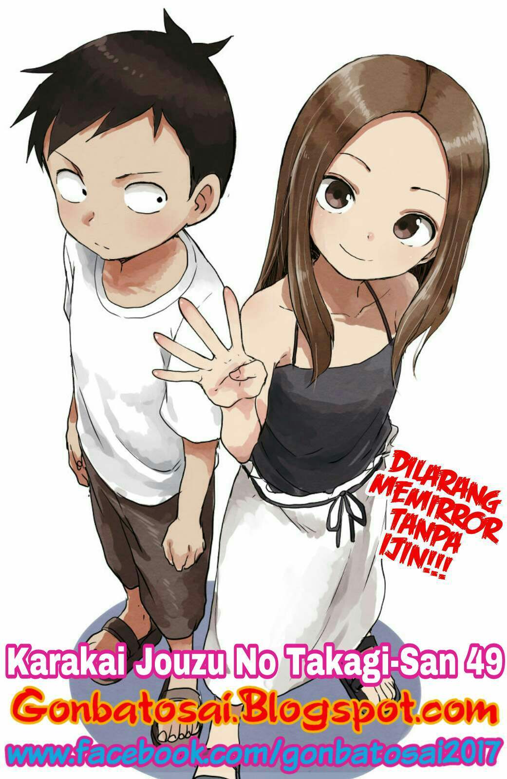 Baca Komik Karakai Jouzu no Takagi-san Chapter 49 Gambar 1