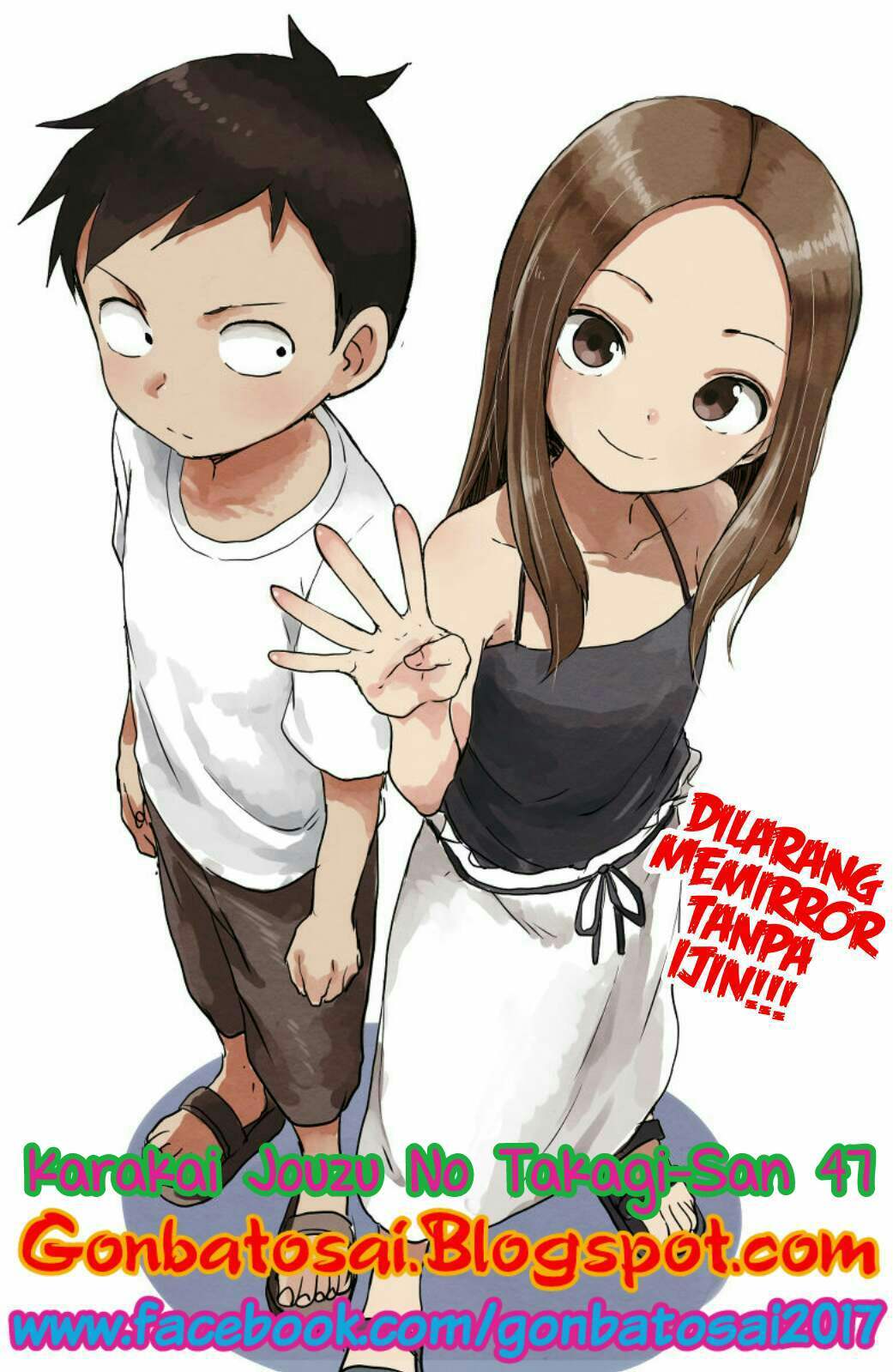 Baca Komik Karakai Jouzu no Takagi-san Chapter 47 Gambar 1