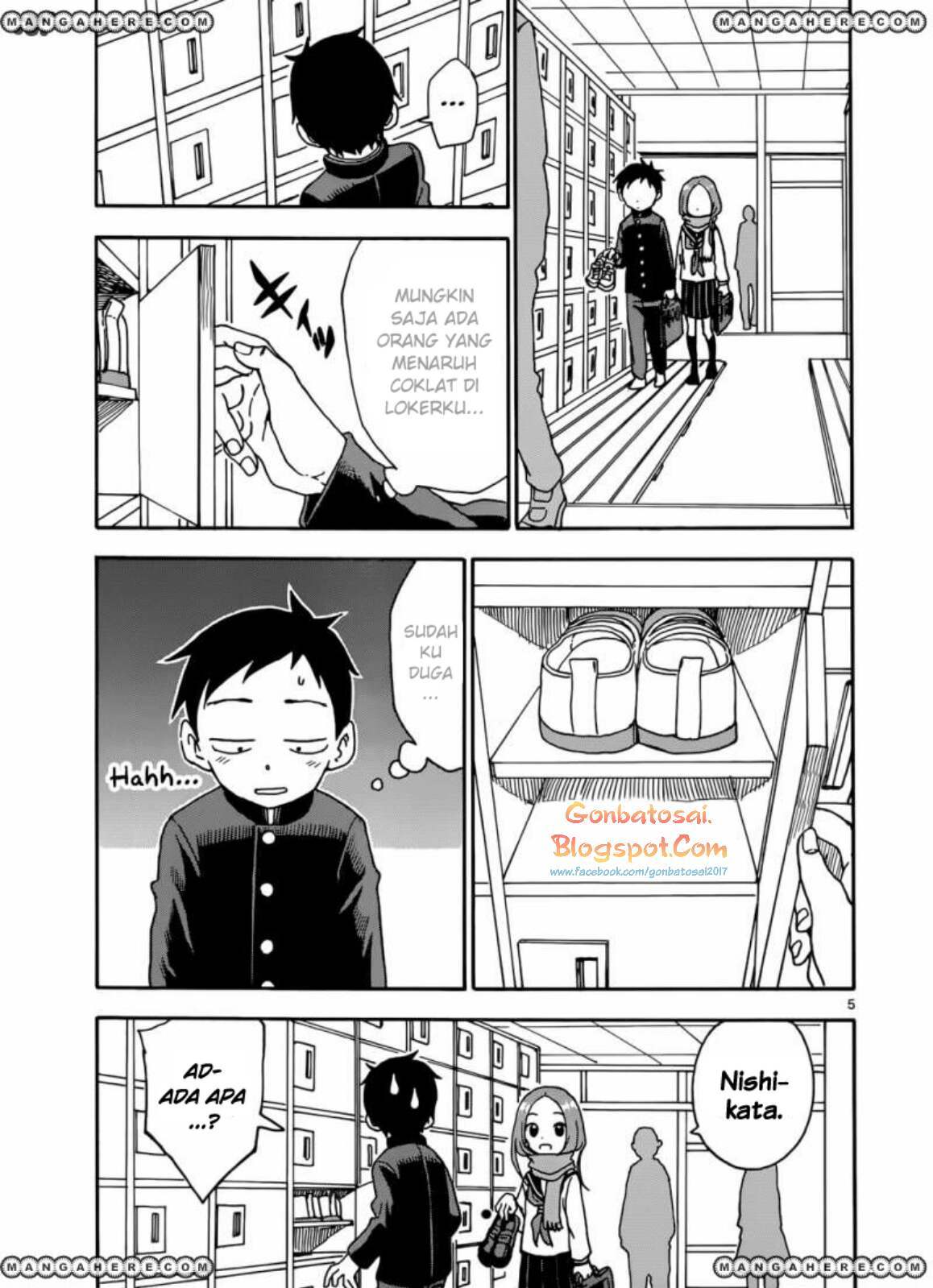 Karakai Jouzu no Takagi-san Chapter 45 Gambar 5