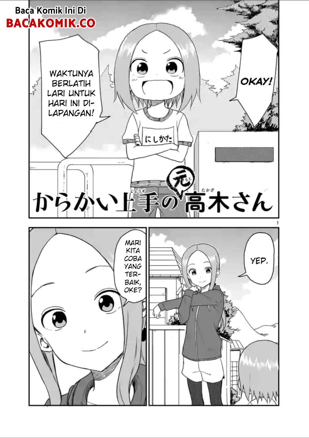 Baca Komik Karakai Jouzu no (Moto) Takagi-san Chapter 56 Gambar 1