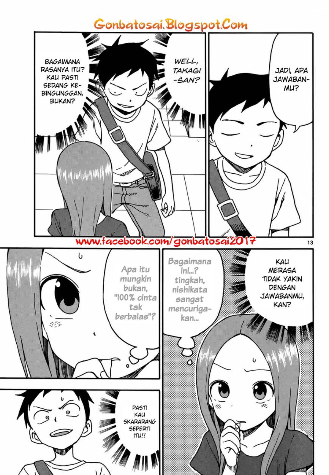 Karakai Jouzu no Takagi-san Chapter 38 Gambar 16