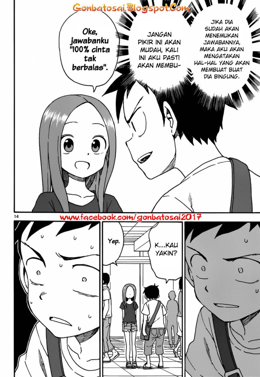 Karakai Jouzu no Takagi-san Chapter 38 Gambar 17