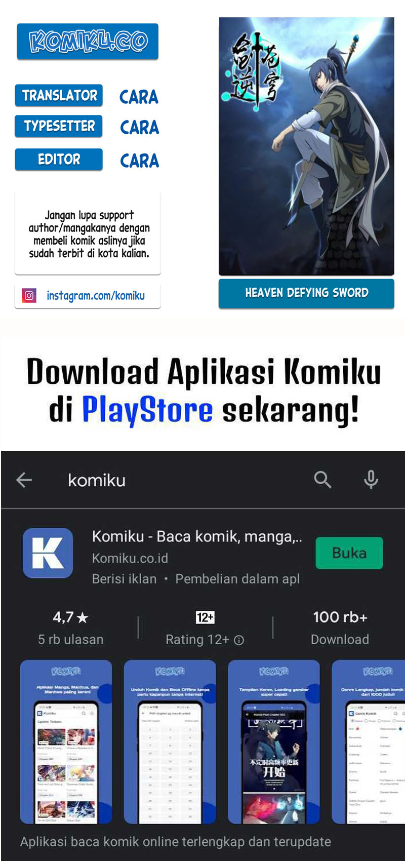 Baca Komik Heaven Defying Sword Chapter 83 Gambar 1
