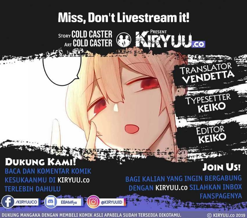 Baca Komik Miss, don’t livestream it! Chapter 15 Gambar 1