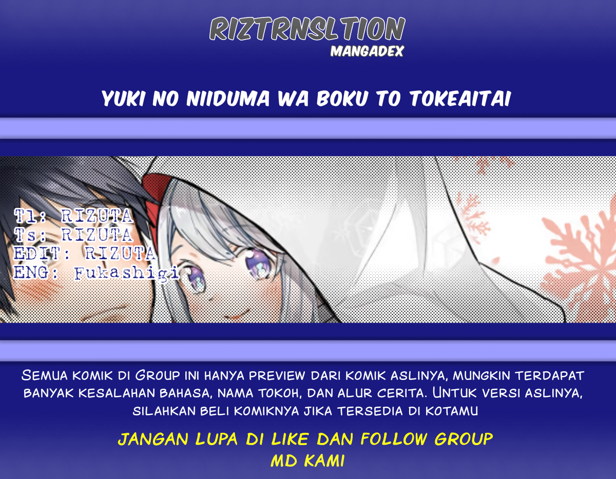 Baca Komik Yuki no Niiduma wa Boku to Tokeaitai Chapter 4.2 Gambar 1