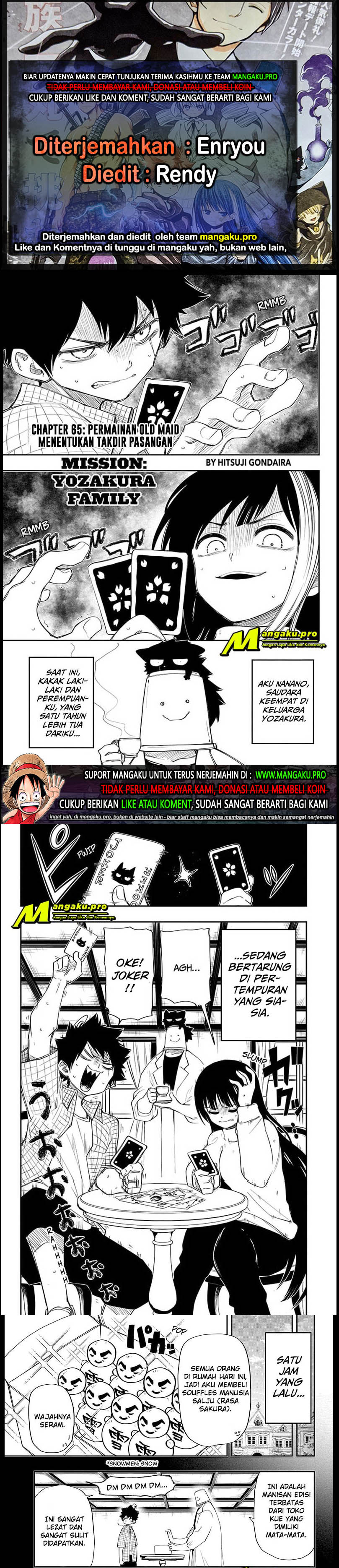 Baca Komik Mission: Yozakura Family Chapter 65 Gambar 1