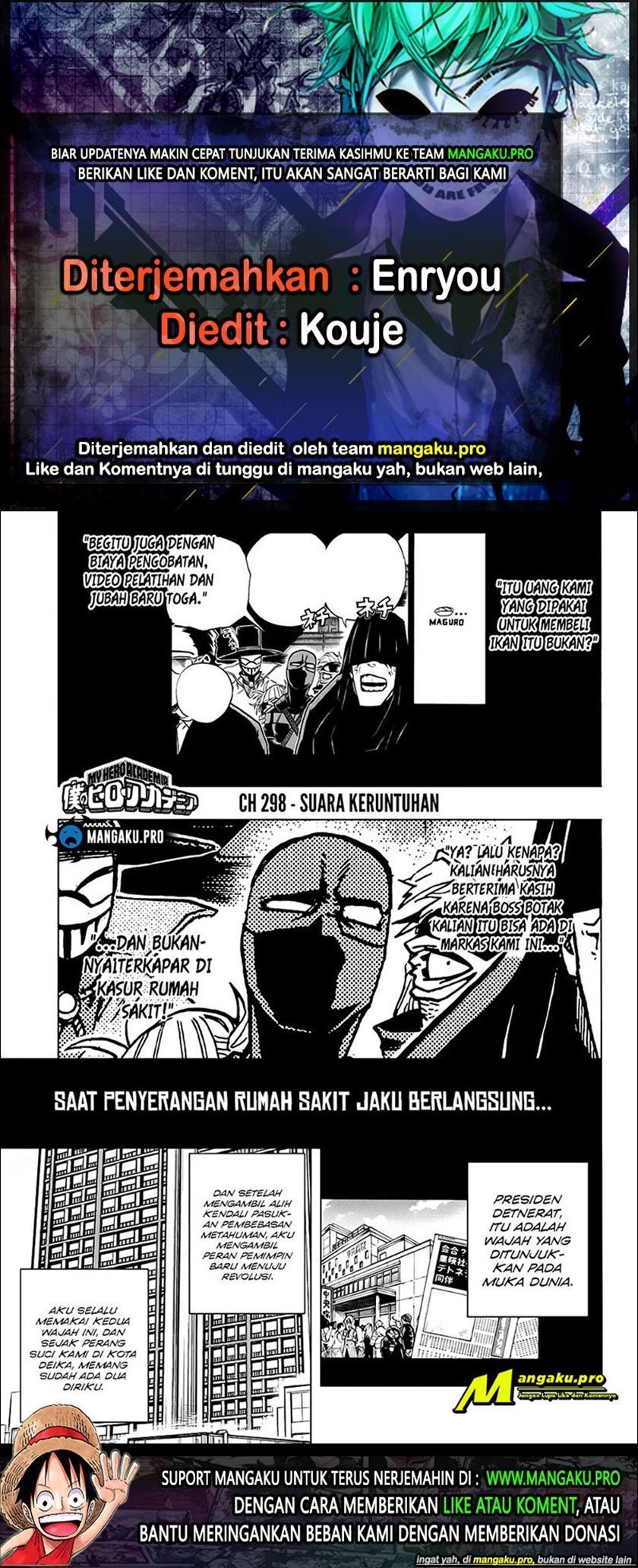 Baca Komik Boku no Hero Academia Chapter 298 Gambar 1