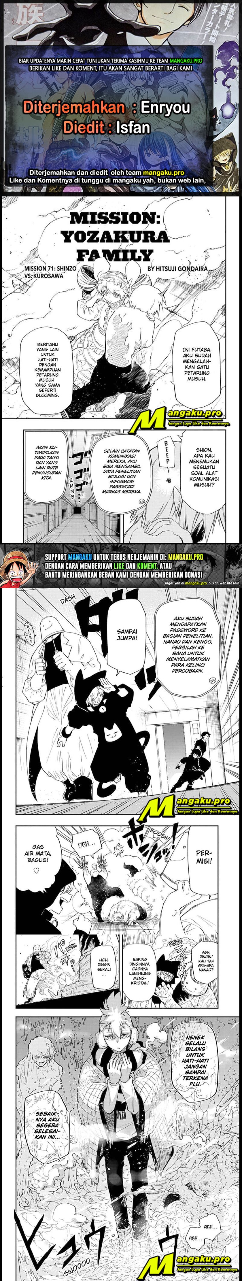 Baca Komik Mission: Yozakura Family Chapter 71 Gambar 1