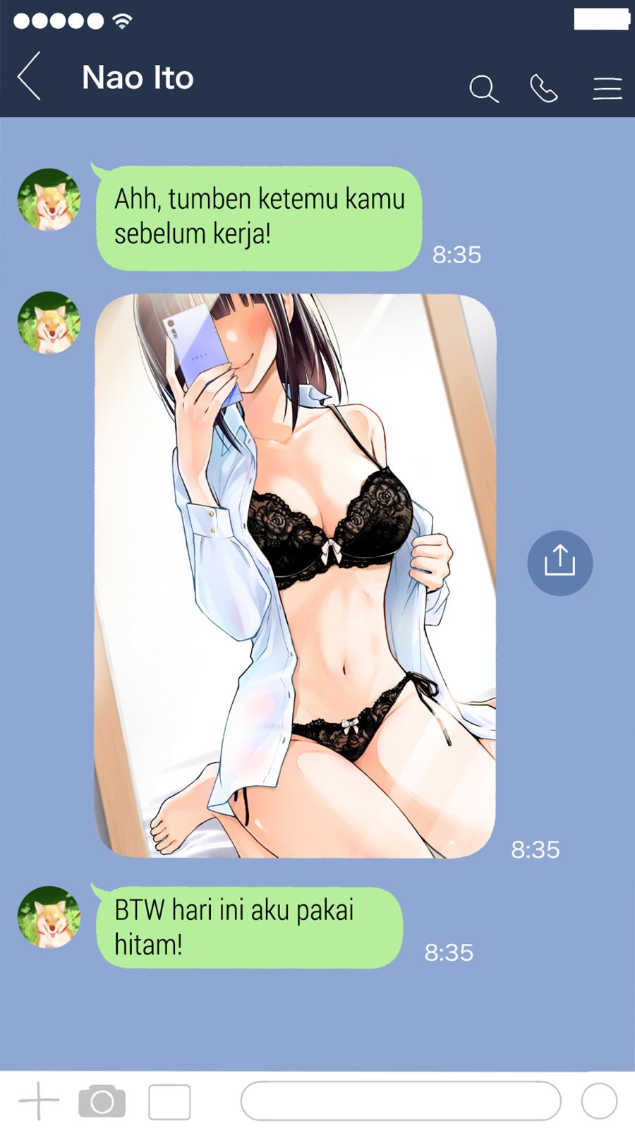 The Kouhai Who Reports the Color of Her Underwear to Me Every Morning for Some Reason Chapter 2 Gambar 3