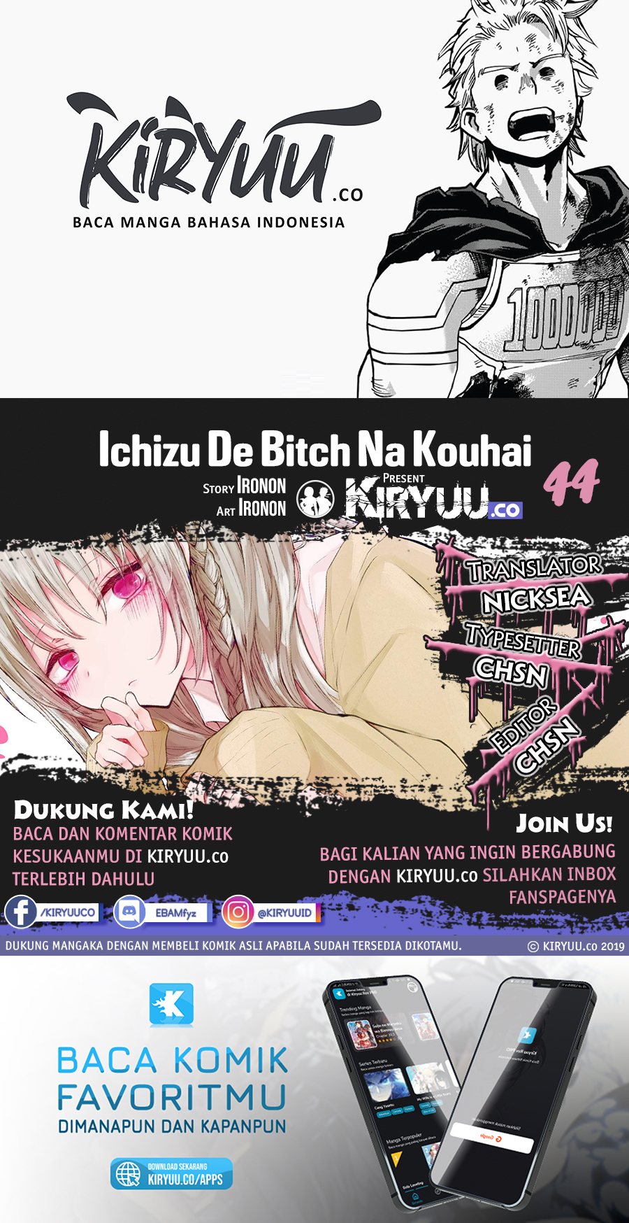 Baca Komik Ichizu de Bitch na Kouhai Chapter 44 Gambar 1