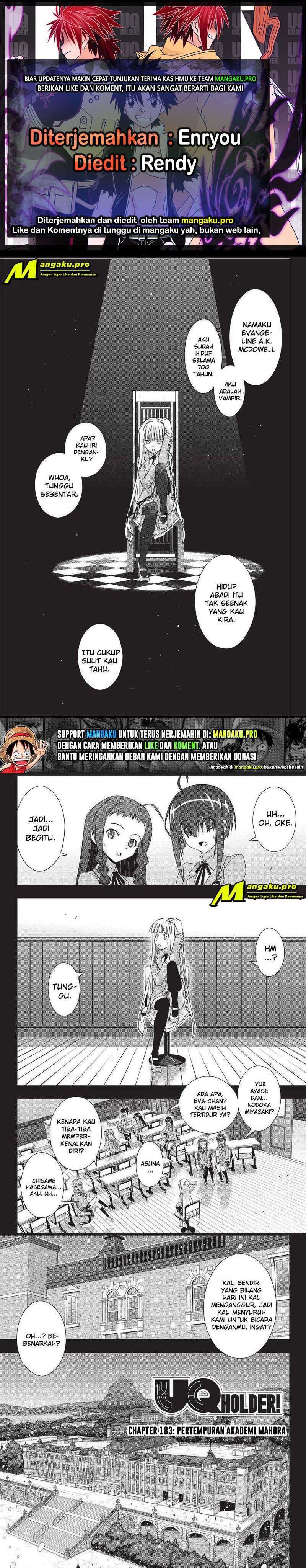 Baca Komik UQ Holder! Chapter 183.1 Gambar 1