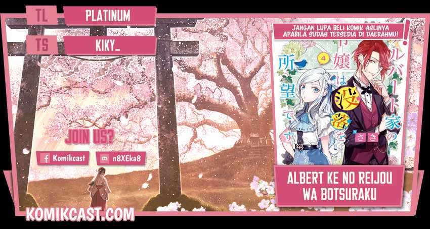 Baca Komik Albert Ke no Reijou wa Botsuraku wo go Shomou desu Chapter 10.2 Gambar 1