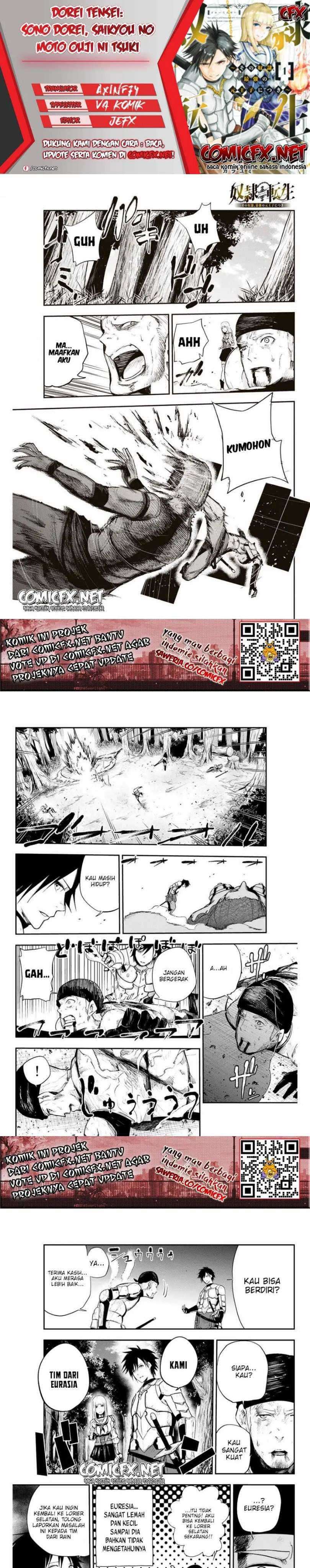 Baca Komik Dorei Tensei: Sono Dorei, Saikyou no Moto Ouji ni Tsuki Chapter 7 Gambar 1