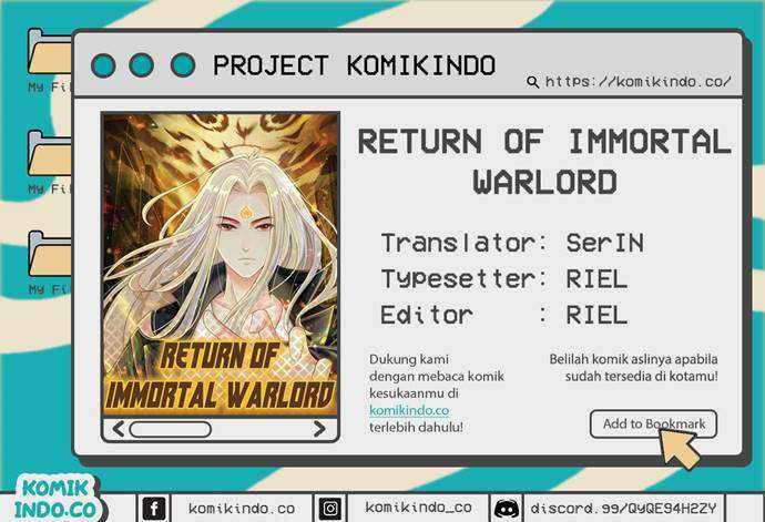 Baca Komik Return of Immortal Warlord Chapter 00 - prolog Gambar 1