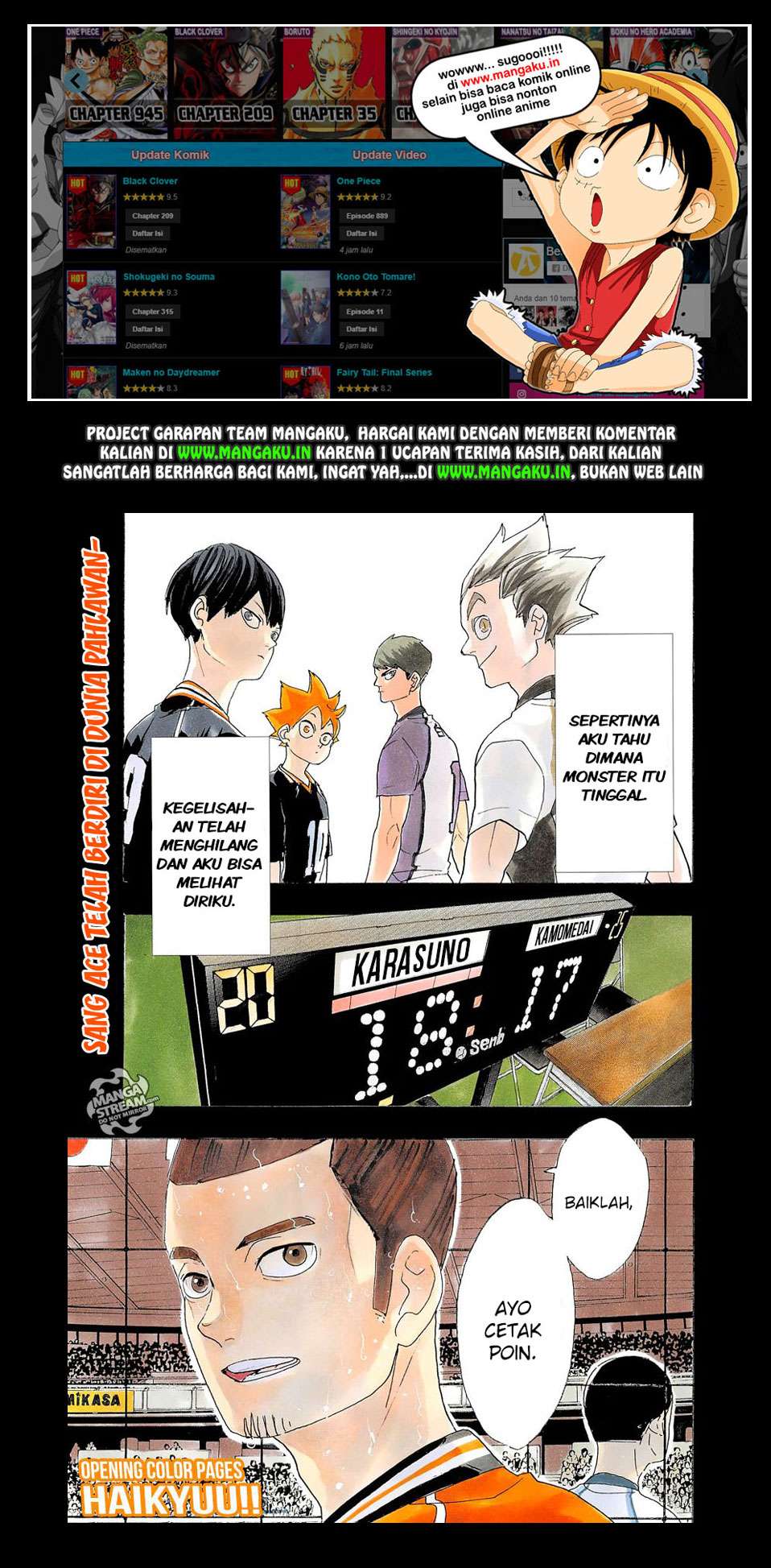 Baca Manga Haikyuu!! Chapter 354 Gambar 2