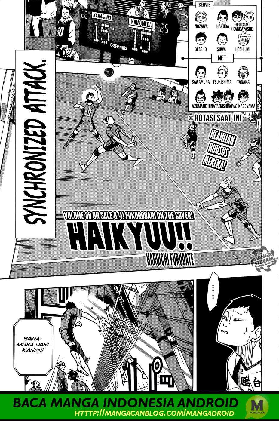 Baca Komik Haikyuu!! Chapter 351 Gambar 1