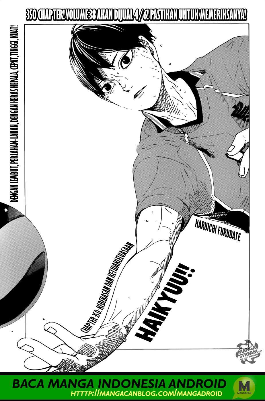 Baca Manga Haikyuu!! Chapter 350 Gambar 2
