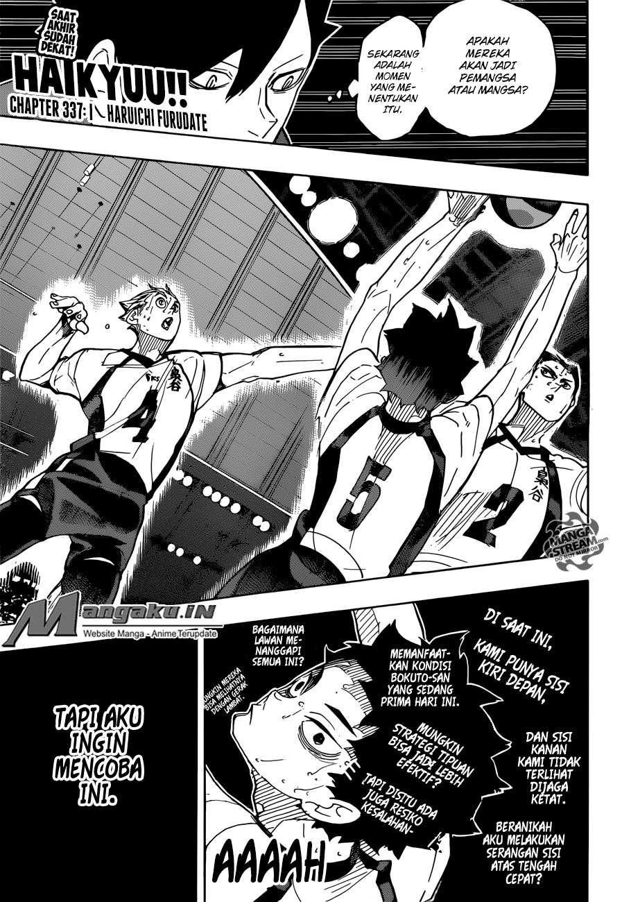 Baca Manga Haikyuu!! Chapter 337 Gambar 2