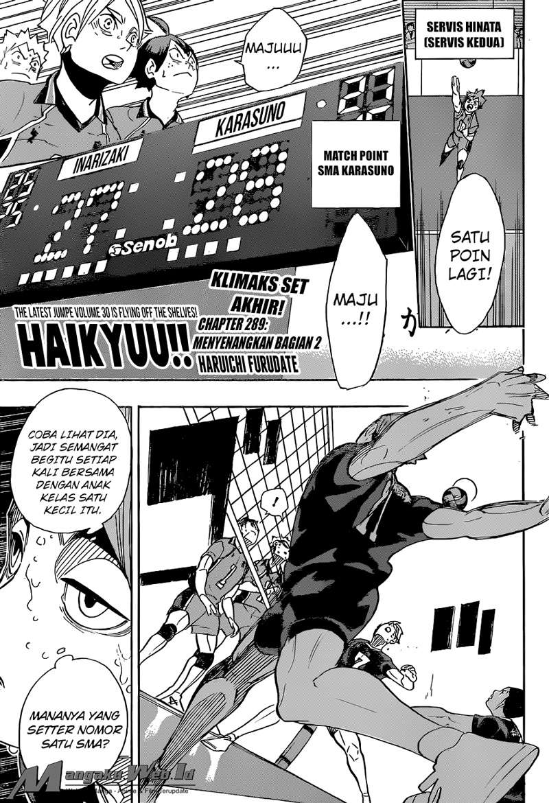 Baca Manga Haikyuu!! Chapter 289 Gambar 2