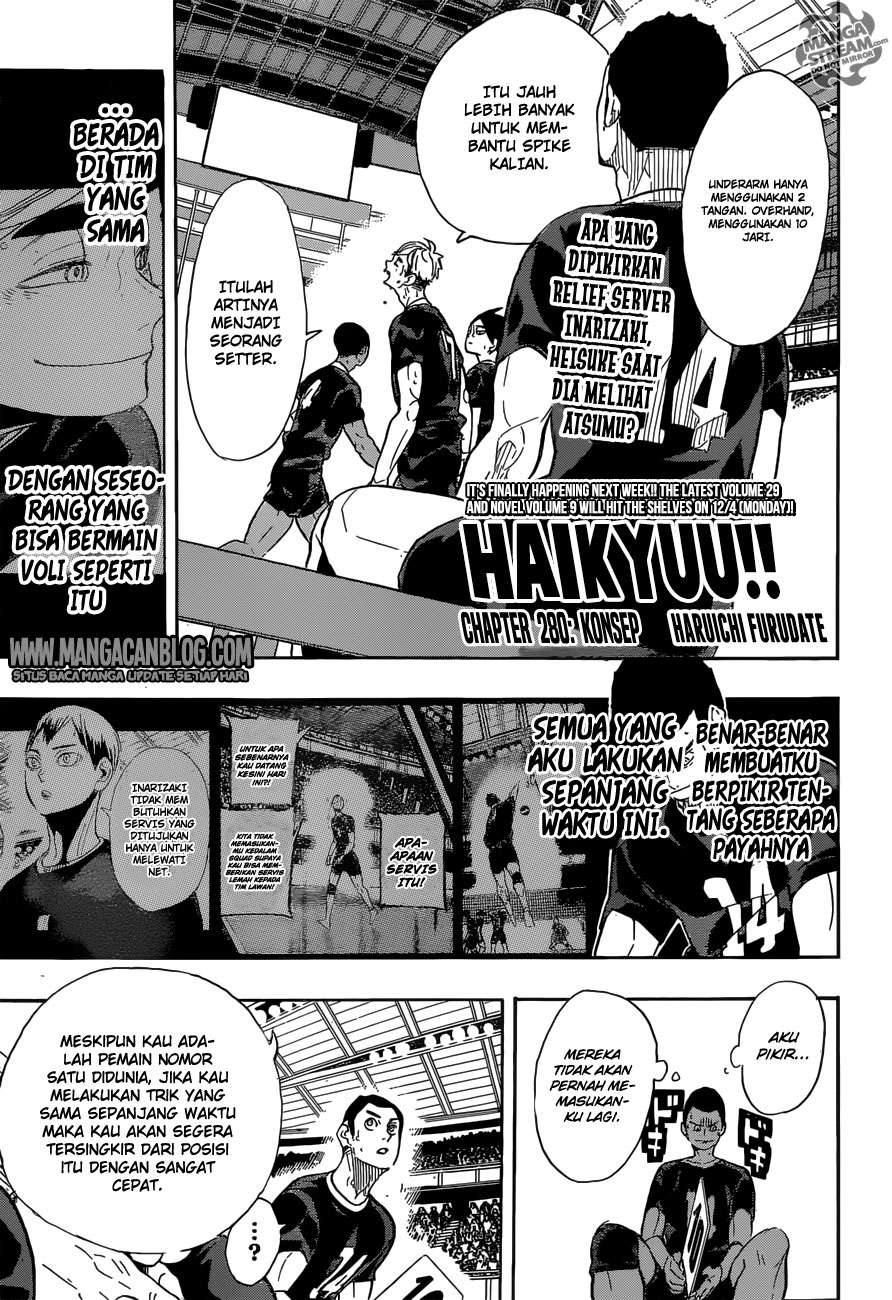 Baca Komik Haikyuu!! Chapter 280 Gambar 1
