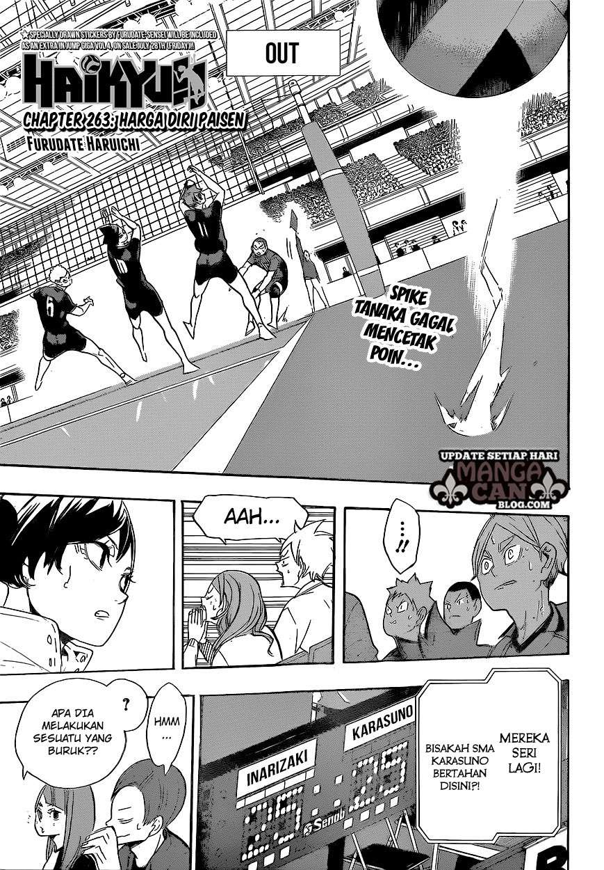 Baca Manga Haikyuu!! Chapter 263 Gambar 2