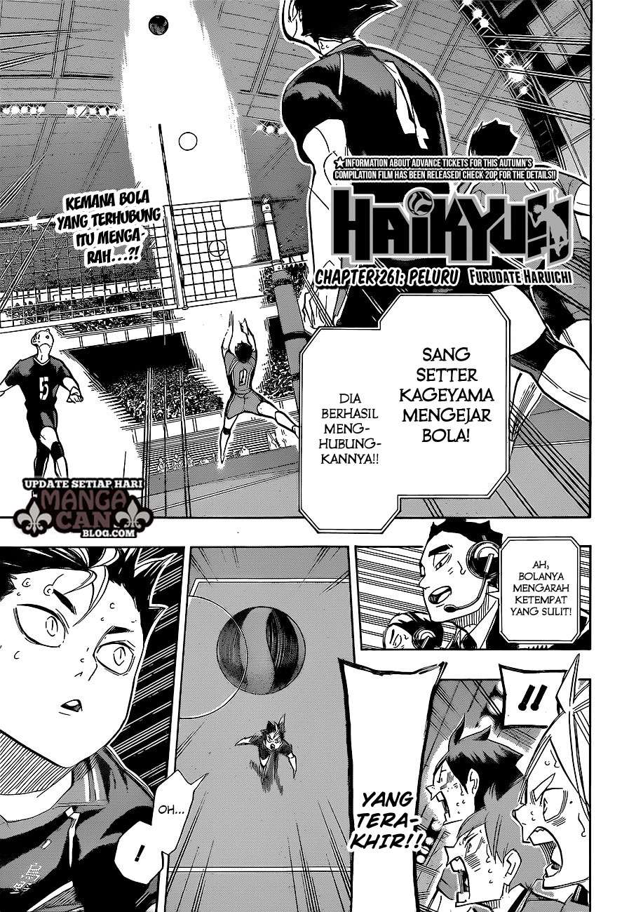 Baca Manga Haikyuu!! Chapter 261 Gambar 2