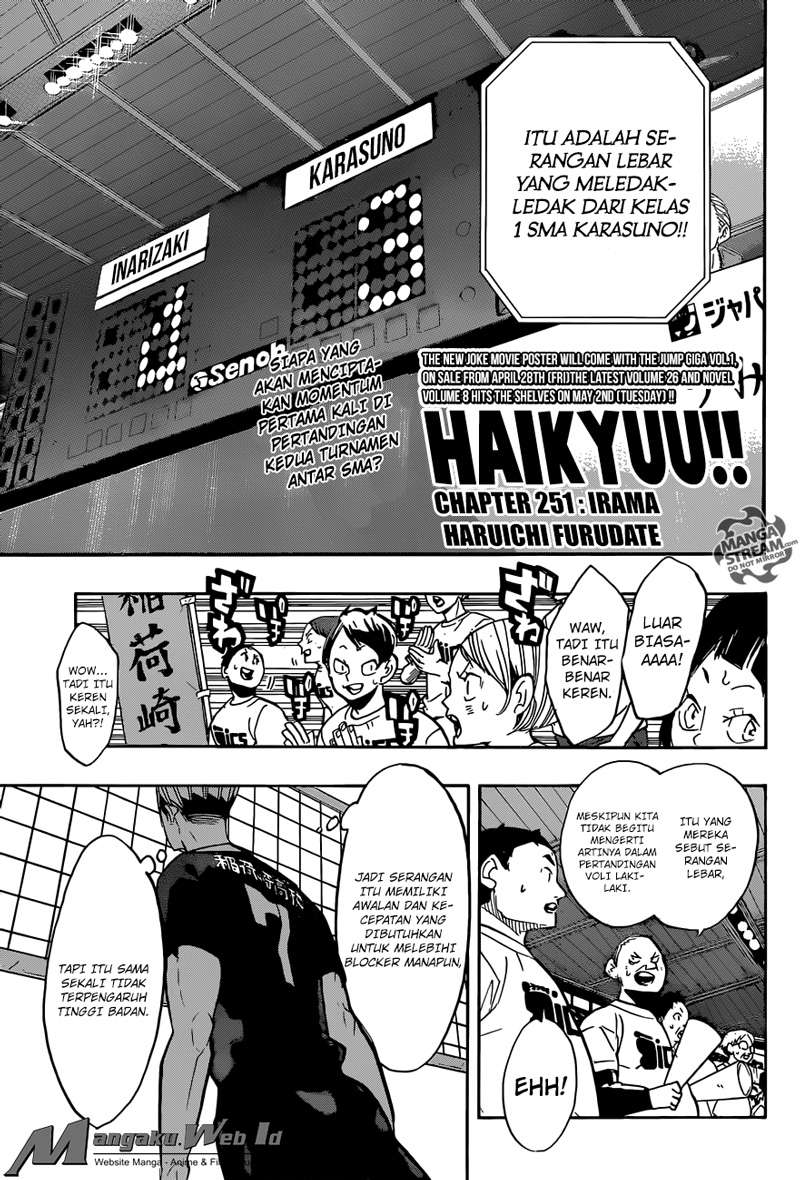 Baca Manga Haikyuu!! Chapter 251 Gambar 2