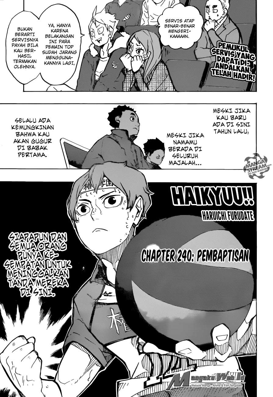 Baca Manga Haikyuu!! Chapter 240 Gambar 2